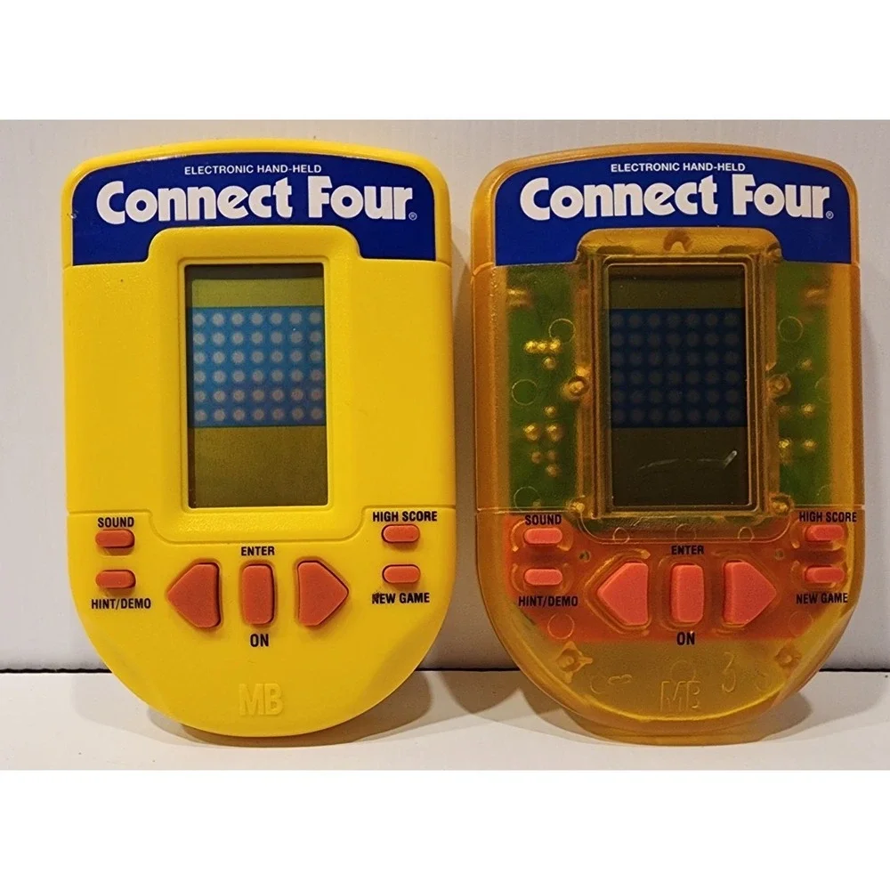 Connect Four Electronic Handheld Games 1995 Milton Bradley Games (2) Tested